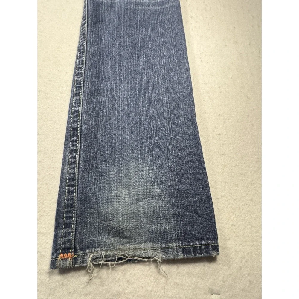 Y2K True Religion Joey SuperT Woman's 30/33 Jean Distressed/Missing Back Buttons